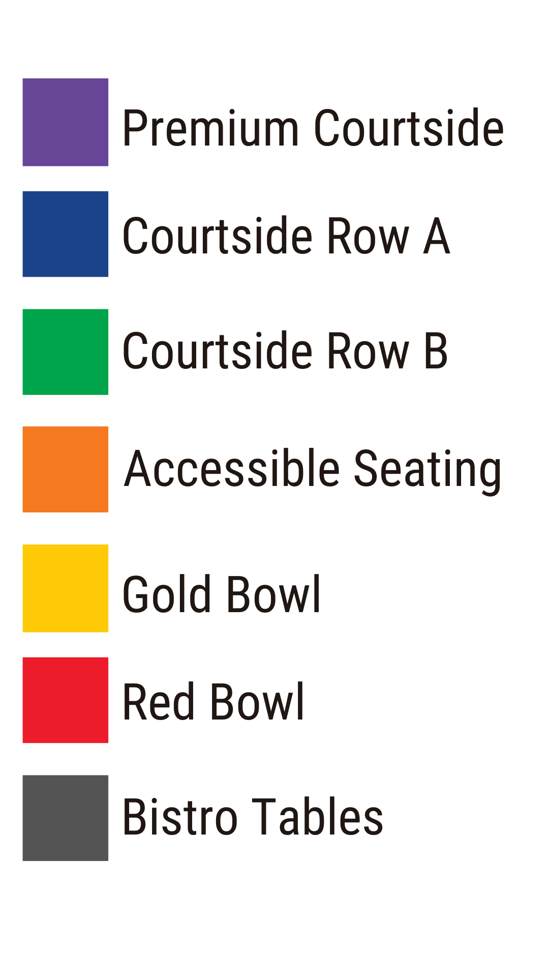 Seating Chart Legend 2 Seating Chart Legend 2