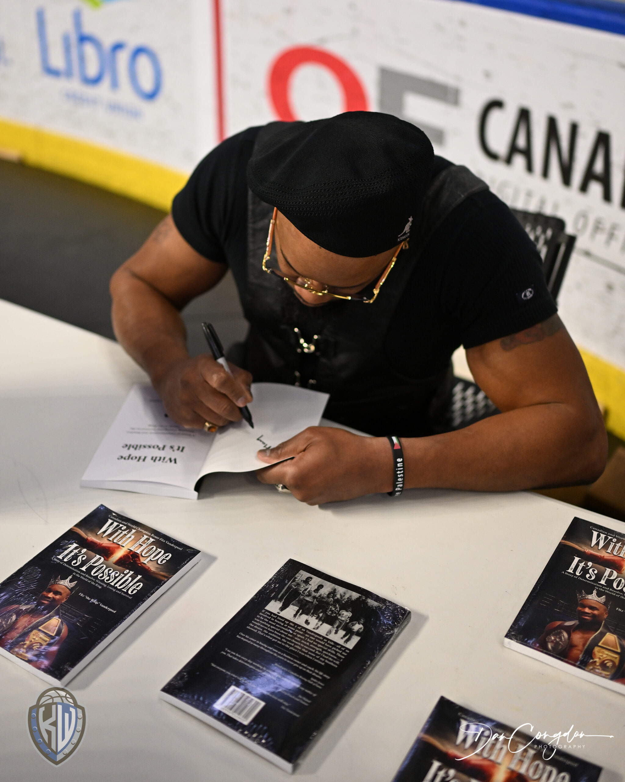 FItz signing books. FItz signing books.