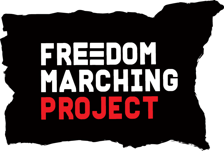 Sticker-Freedom-Marching-Project-Text-White-Red-Text