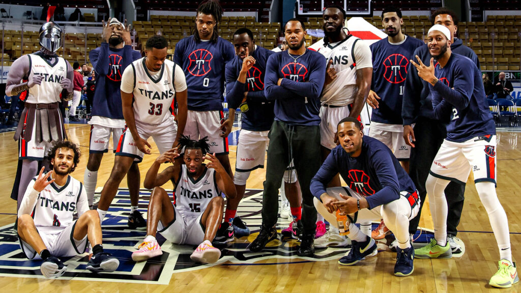 KW Titans team at Kitchener Memorial Auditorium season opener